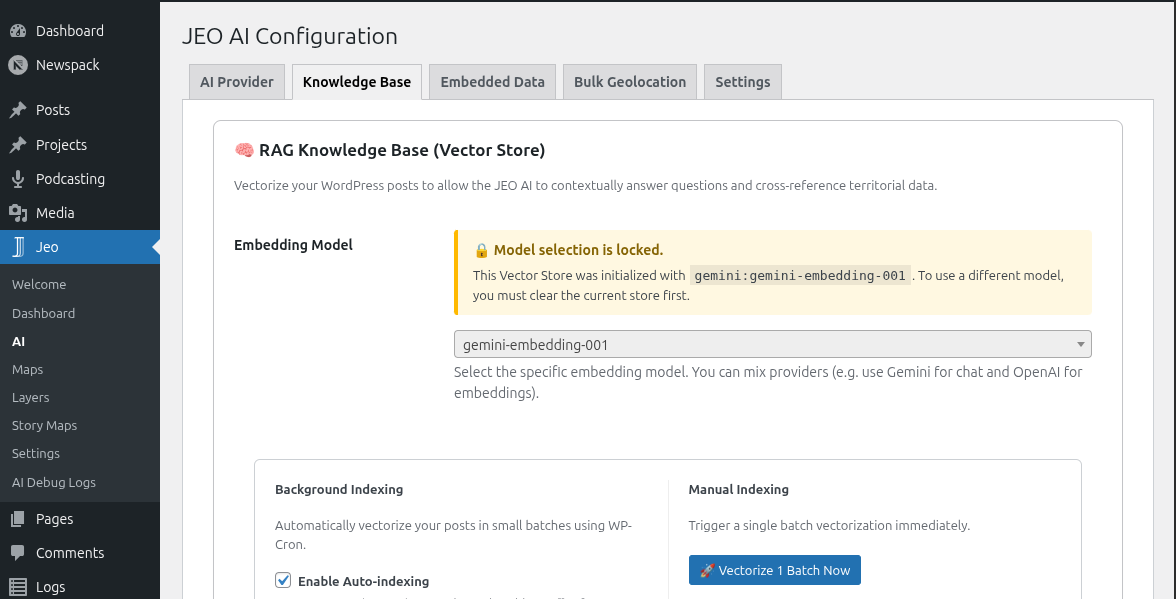 Knowledge Base settings